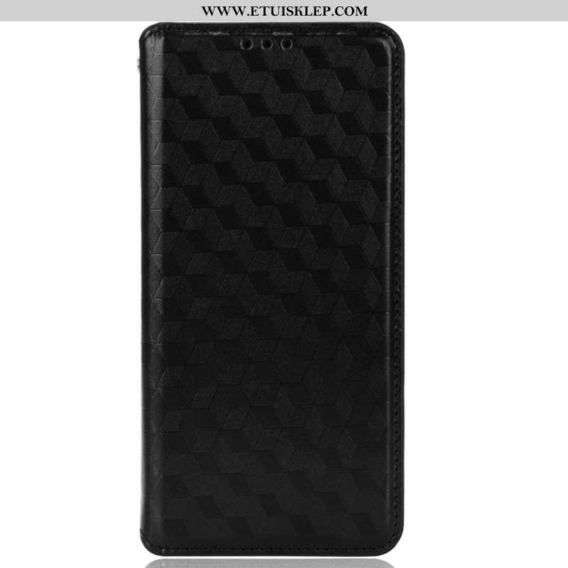 Etui Na Telefon do Samsung Galaxy S22 5G Etui Folio Efekt Diamentowej Skóry